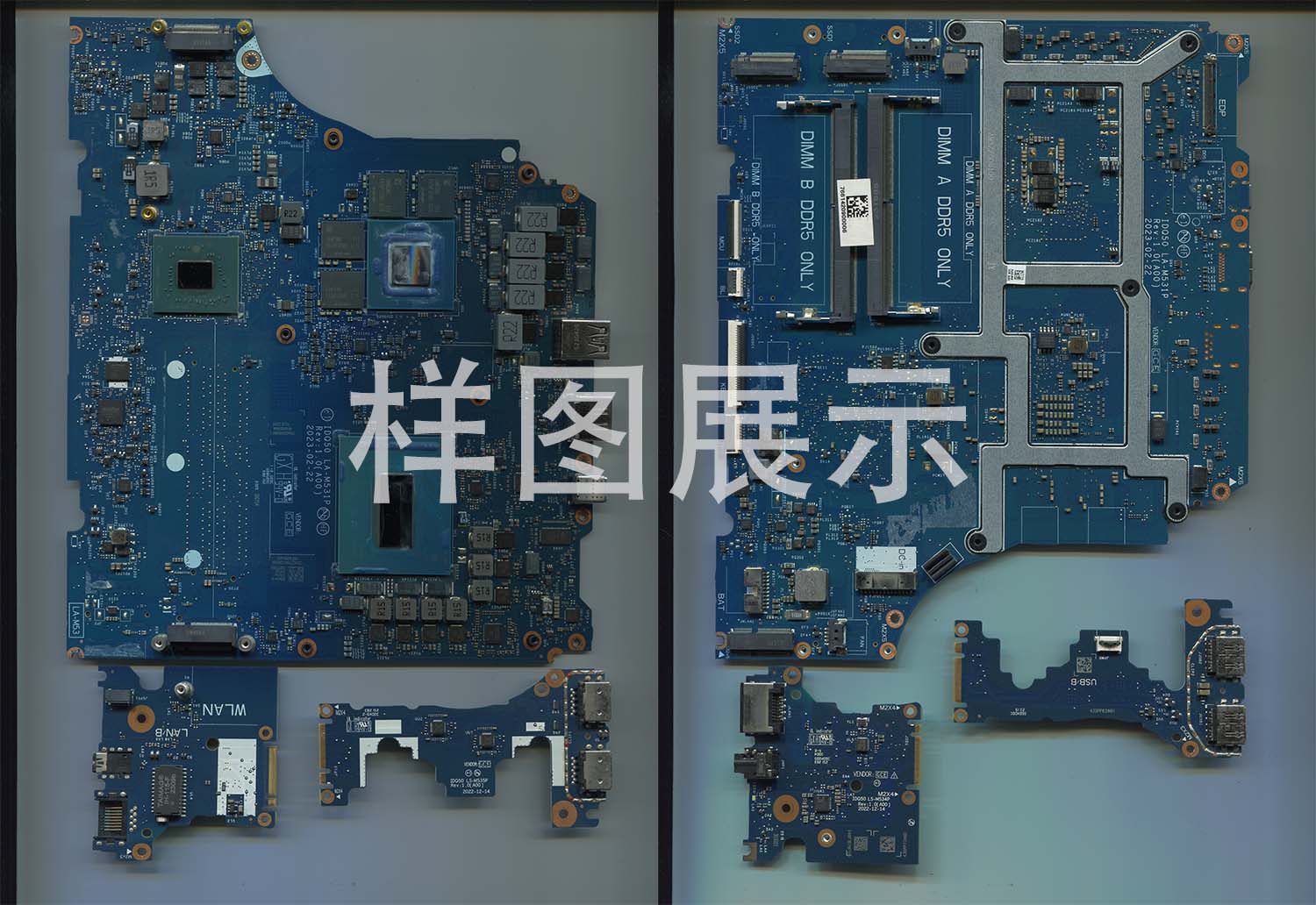 板号：LA-M531P Rev:1.0 (A00) 戴尔 G15 5530 主板超清扫描图